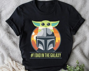 Star Wars Dadalorian Nummer Eins Vater in der Galaxie Vatertagsgeschenk T-Shirt, perfektes Geschenk für Vater, Ehemann, Familienhemd