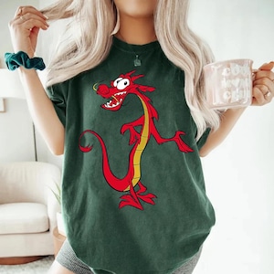 Funny Disney Mulan Mushu Dragon Portrait Comfort Colors T-Shirt, Magic Kingdom Disneyland Vacation Tee, Birthday Gift Shirt