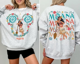 Personalized Two Sided Disney Pixar Moana Comfort Colors Shirt, WDW Epcot Theme Park, Magic Kingdom Disneyland Family Matching Tee