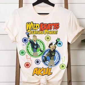 Custom Name Wild Kratts Creature Power Comfort Colors T-Shirt, Wild Kratts Theme Matching Tee, Magic Kingdom Disneyland Family Trip Shirt