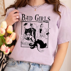 Disney Villains Bad Girls Comfort Colors Shirt, Evil Queen Ursula Maleficent Cruella Shirt, Magic Kingdom Disneyland Vacation Shirt
