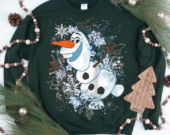 Disney Pixar Frozen Movie Olaf Snowflake Comfort Colors T-Shirt, Queen Elsa Olaf Snowman Tee, Magic Kingdom Disneyland Shirt, Birthday Gift