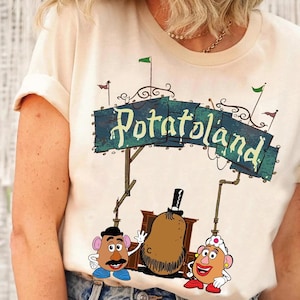 Disney Pixar Toy Story Mr en Mrs Potato Head Potato Land Comfort kleuren T-shirt, Magic Kingdom Disneyland Trip-T-shirt, shirt verjaardagscadeau