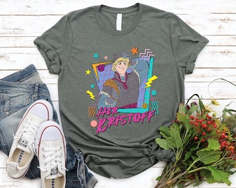 Comfort Colors Vintage Disney Frozen Her Kristoff Matching Couple Shirt, Disney Frozen Anna And Kristoff, Shirt for Couple