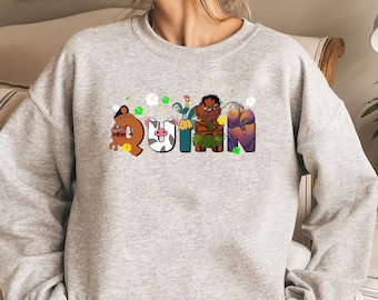 Custom Name Moana Comfort Colors T-shirt, Personalized Disney Hei Hei Pua Maui Tamatoa Matching Tee, Disneyland Vacation Birthday Gift Tee