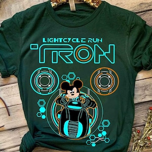 Disney Mickey Mouse Tron Lightcycle Run Comfort Colors Shirt, Mickey & Friends Magic Kingdom Disneyland Matching Shirt, Birthday Gift Tee