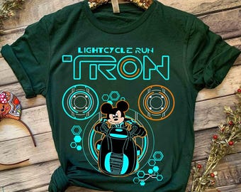 Disney Mickey Mouse Tron Lightcycle Run Comfort Colors Shirt, Mickey & Friends Magic Kingdom Disneyland Matching Shirt, Birthday Gift Tee