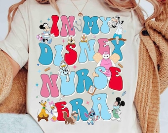 Nella mia maglietta Comfort Colors dell'era Disney Nurse, maglietta Disney Nurse, regalo per la settimana dell'infermiera, regalo per infermieri, maglietta coordinata per la famiglia Disneyland