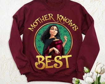 Disney Tangled Movie Mother Gothel Mother Knows Best Comfort Colors T-Shirt, Funny Mom Tee, Rapunzel Quote Shirt, Mother's Day Gift Tee