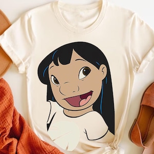 Disney Lilo And Stitch Lilo Headshot Portrait Comfort Colors T-Shirt, Magic Kingdom Disneyland Family Matching Tee