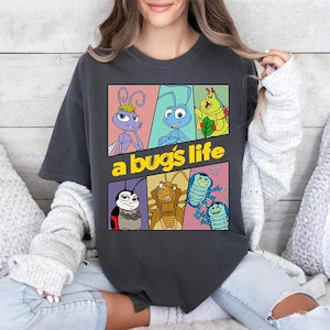 Disney Pixar A Bug&#39;s Life Group Characters Comfort Colors Shirt, Disney A Bug&#39;s Life Group Shot Shirt, Flik Heimlich Princess Atta Shirt