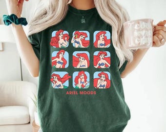 Disney kleine zeemeermin Ariel Moods comfort kleuren shirt, shirt Disney prinses Ariel, shirt Magic Kingdom Disneyland Trip, shirt verjaardagscadeau, T-shirt verjaardagscadeau