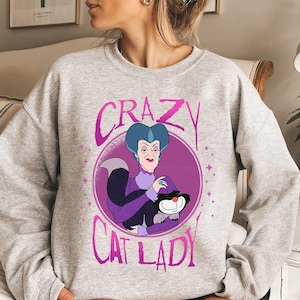 Funny Crazy Cat Lady Comfort Colors Shirt, Disney Cinderella Lady Tremaine and Lucifer Cat Shirt, Funny Cat Lovers Shirt, WDW Disneyland Tee