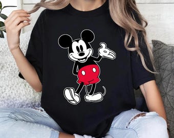 Vintage Disney Mickey Mouse Portrait Comfort Colors T-Shirt, Mickey Mouse Classic Pose Shirt, Magic Kingdom Disneyland Family Matching Tee