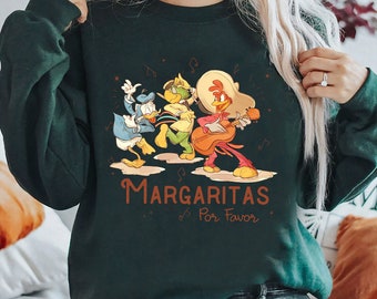Disney Three Caballeros Tres Amigos Margaritas Comfort Colors Skjorta, Margaritas Por Favor Skjorta, Cinco De Mayo, Festivalskjorta