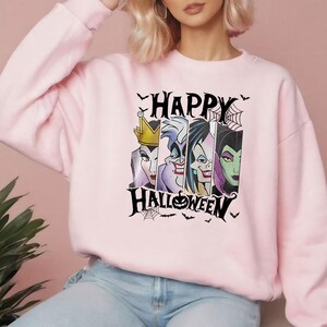 Comfort Colors Disney Villains Happy Halloween Shirt, Mickey&#39;s Not So Scary Party, Ursula Cruella Evil Queen Maleficent, Disneyland Shirt
