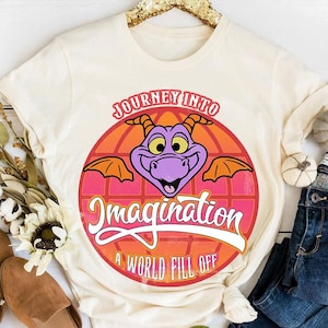 Disney Figment Dragon Journey Into A World Full Of Imagination Comfort Colors T-Shirt, One Little Spark Of Inspiration, Disney Epcot Shirt