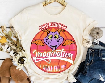 Disney Figment Dragon Journey Into A World Full Of Imagination Comfort Colors T-Shirt, One Little Spark Of Inspiration, Disney Epcot Shirt