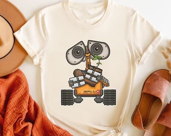 Koszulka retro Disney Pixar Wall-E Plant Shoe Portrait Comfort Colors, Magic Kingdom Disneyland Vacation Shirt
