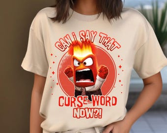 Disney Pixar Inside Out Anger Comfort Colors Shirt, Can I Say That Curse Word Now, It's Okay To Feel All The Feels Shirt, Disneyland Shirt