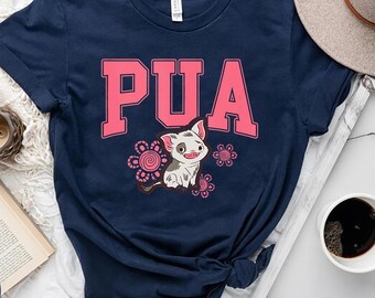 Söt Pua Grisen Komfortfärger T-shirt, Disney Vaiana T-shirt, Disneyland Vacation Matchande Familjetröja, Födelsedagspresent Vuxen Barn Småbarnströja