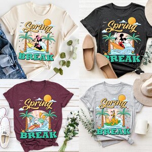 Disney Mickey & Friends Spring Break 2025 Comfort Colors T-Shirt, Disney Cruise Line Family Shirt, WDW Spring Break Summer Vacation Tee