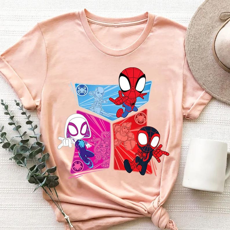 a t - shirt with a spiderman graphic on it