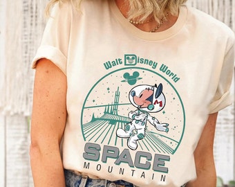 Camiseta Mickey Mouse Space Mountain Comfort Colors, Camiseta Mickey e seus amigos Space, Camiseta Magic Kingdom Disneyland Vacation