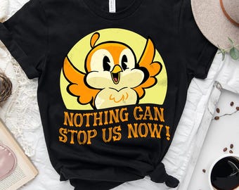 Schattige Disney Chuuby Bird Nothing Can Stop Us Now Comfort Colors Shirt, Mickey Minnie Runaway Railway Chuuby T-shirt, Disneyland verjaardagscadeau T-shirt