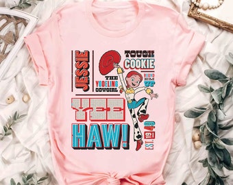 Disney Pixar Toy Story Jessie la cow-girl yodel T-shirt résistant aux biscuits, chemise voyage Magic Kingdom, cadeau d'anniversaire de famille t-shirt adulte enfant tout-petit