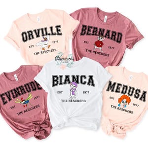 a group of three t - shirts with the names of three different brands