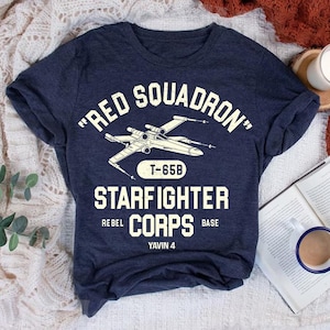 Star Wars Rebel X-Wing Red Squadron Starfighter Corps Comfort Colors T-Shirt, Star Wars Fans Tee, Galaxy&#39;s Edge Disneyland Vacation Shirt