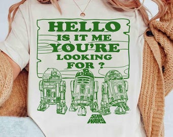 Star Wars R2-D2 Droid Hallo bin ich es, du suchst Komfort Farben T-Shirt, Star Wars Fans Geschenk Shirt, Galaxy's Edge Disneyland Reise T-Shirt