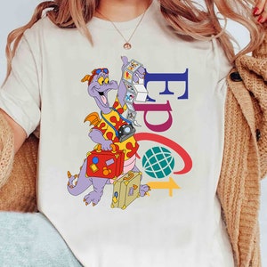 Epcot Figment Dragon On Vacation Comfort Colors Shirt, One Little Spark Of Inspiration Disneyland Vacation Shirt, Disney Purple Dragon Shirt