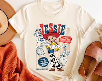 Camiseta retro de Disney Pixar Toy Story con retrato de vaquera Jessie, colores cómodos, camiseta familiar a juego Magic Kingdom Disneyland, parque temático Epcot