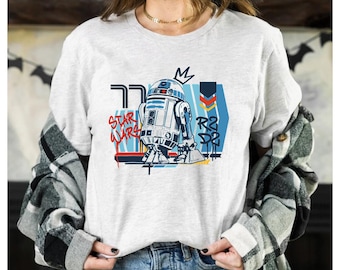 Comfort Colors Star Wars R2-D2 Graphic Shirt, Galaxy's Edge Disneyland Trip Shirt, Star Wars Fans Gift Tee, Star Wars Droid Shirt