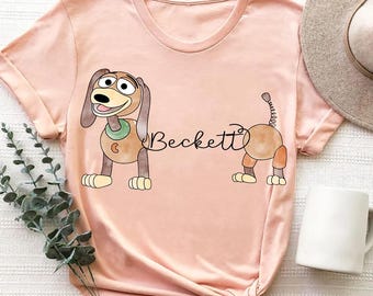 Custom Name Disney Pixar Toy Story Slinky Dog Comfort Colors T-Shirt, Toy Story Fans Gift, WDW Magic Kingdom Disneyland Matching Tee