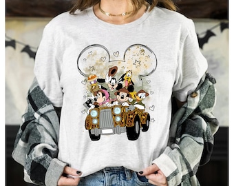 Mickey And Friends Animal Kingdom Safari Jeep Comfort Colors Shirt, Disney Safari Trip Shirt, Mickey Minnie Donald Daisy Goofy Pluto Shirt