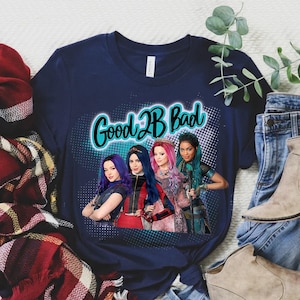 Disney The Descendants Good To Be Bad Comfort Colors Shirt, Mal Evie Audrey Uma Tee, Magic Kingdom Disneyland Family Matching Shirt