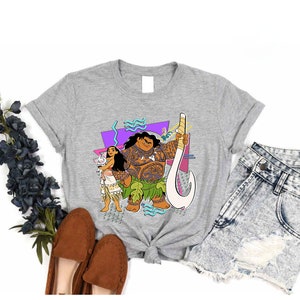 Disney Moana Vintage Group Characters Moana Maui Shirt, Magic Kingdom Disneyland Family Vacation Shirt, Birthday Gift Adult Kid Toddler Tee