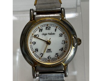 Sergio Valente two-tone gold women's watch, working