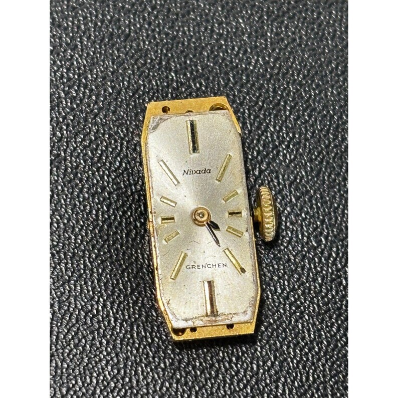 Bulova AK3 movement with Nivada dial women's watch, running image 4