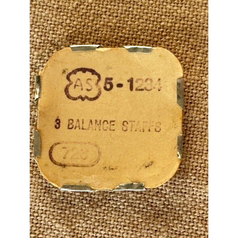 NOS A. Schild AS cal. 1234 watch movement balance staff Part 723, set of 2 image 1