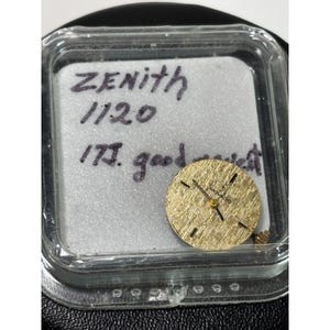 Zenith cal. 1120 17j movement w/ Movado dial, for parts/repair imagem 5