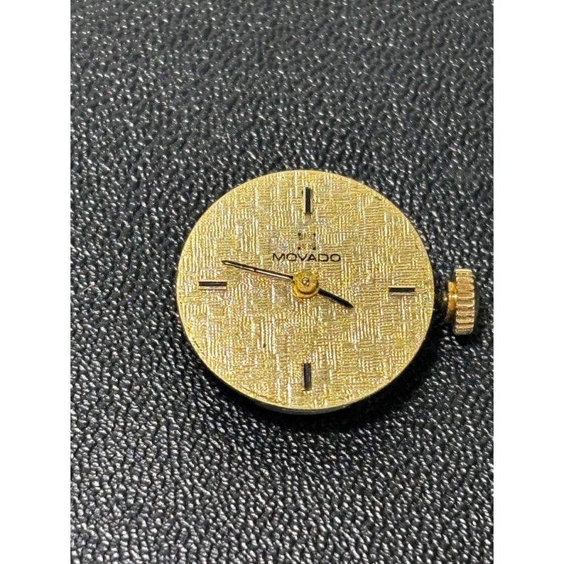 Zenith cal. 1120 17j movement w/ Movado dial, for parts/repair imagem 3