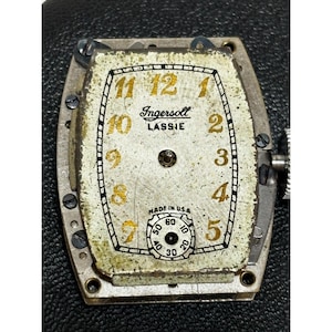 Ingersoll Lassie movement and dial, 1930s, for parts/repair image 2