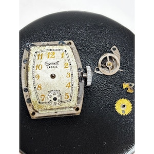 Ingersoll Lassie movement and dial, 1930s, for parts/repair image 1
