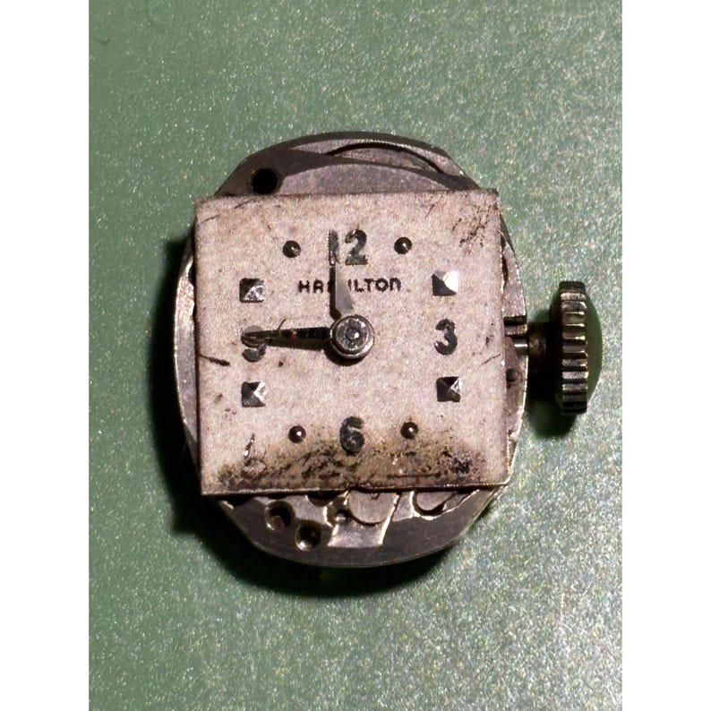 Movimiento de reloj Hamilton cal. 756 17j para mujer, piezas y reparación. imagen 3