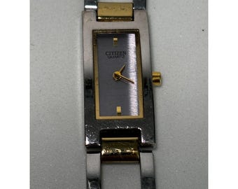 Vintage Citizen 5421 two-tone dress bracelet women's watch, working