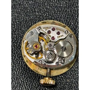 Zenith cal. 1120 17j movement w/ Movado dial, for parts/repair imagem 1